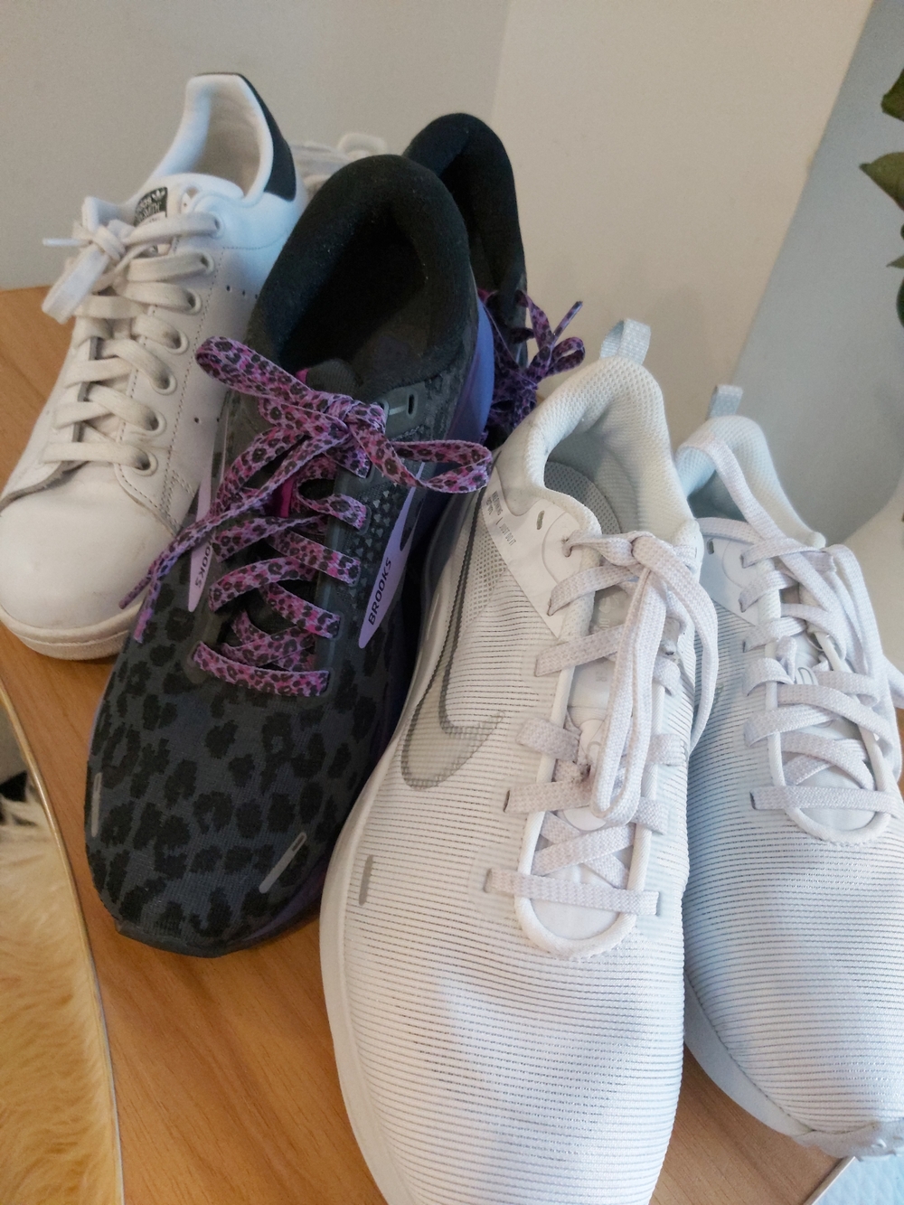 Brooks, Nike, Adidas Bundle 3 Pairs Women Sneakers in Black Purple White